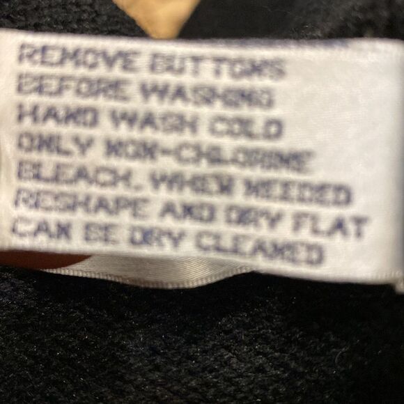 Vintage Robert Scott Ltd Black Cardigan Lambswool Blend Large Beaded Buttons - Picture 14 of 15